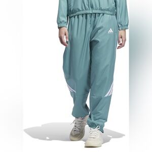 Basketball Pants Women XL Tall Adidas Crazylite Woven Teal NWT Loose Relaxed Fit